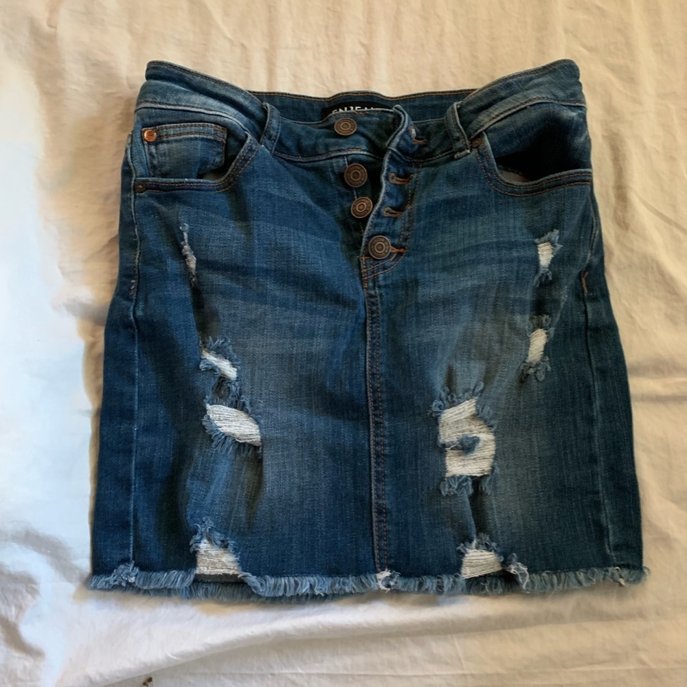 High waisted jean skirt size small